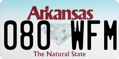 AR license plate 080WFM