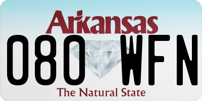 AR license plate 080WFN