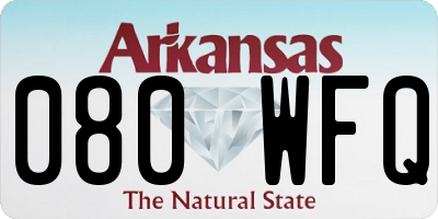 AR license plate 080WFQ
