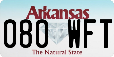 AR license plate 080WFT