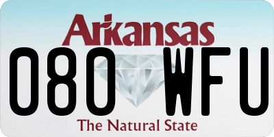 AR license plate 080WFU