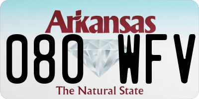 AR license plate 080WFV