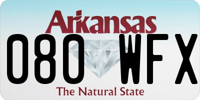 AR license plate 080WFX