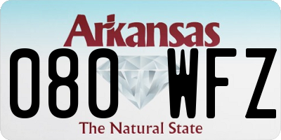 AR license plate 080WFZ