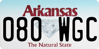 AR license plate 080WGC