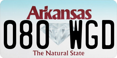 AR license plate 080WGD