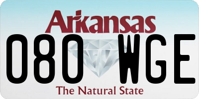 AR license plate 080WGE