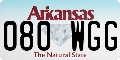 AR license plate 080WGG