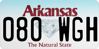 AR license plate 080WGH
