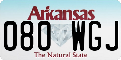 AR license plate 080WGJ