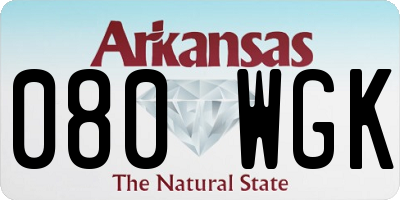 AR license plate 080WGK