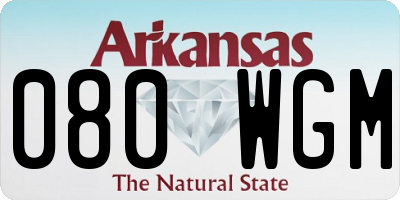 AR license plate 080WGM