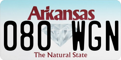 AR license plate 080WGN