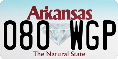 AR license plate 080WGP