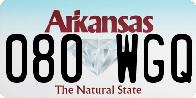 AR license plate 080WGQ