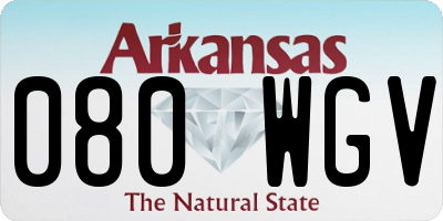 AR license plate 080WGV