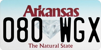 AR license plate 080WGX