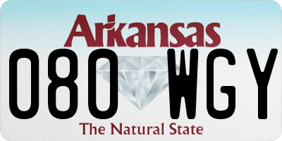 AR license plate 080WGY