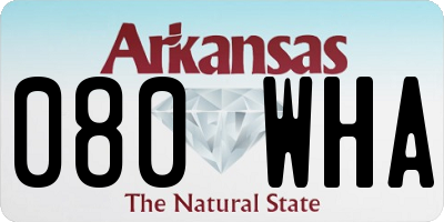 AR license plate 080WHA
