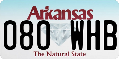 AR license plate 080WHB
