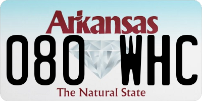 AR license plate 080WHC