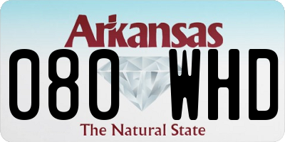 AR license plate 080WHD