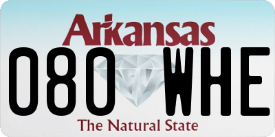 AR license plate 080WHE