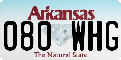 AR license plate 080WHG