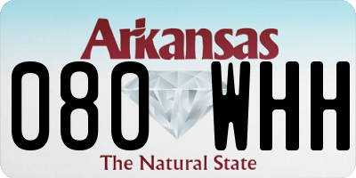 AR license plate 080WHH