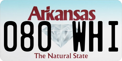 AR license plate 080WHI