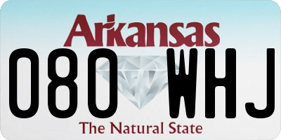 AR license plate 080WHJ