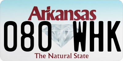 AR license plate 080WHK