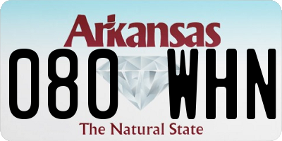 AR license plate 080WHN