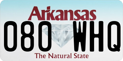 AR license plate 080WHQ