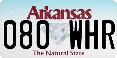 AR license plate 080WHR