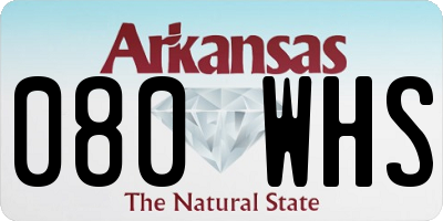 AR license plate 080WHS