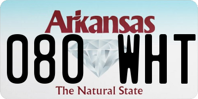 AR license plate 080WHT