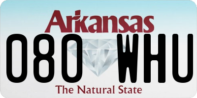 AR license plate 080WHU