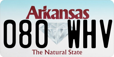 AR license plate 080WHV