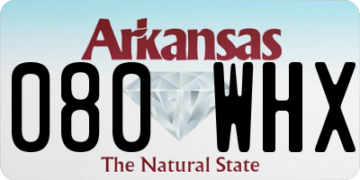AR license plate 080WHX