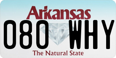 AR license plate 080WHY