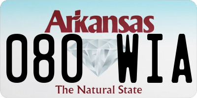AR license plate 080WIA