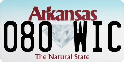 AR license plate 080WIC