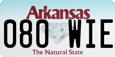 AR license plate 080WIE