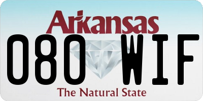 AR license plate 080WIF