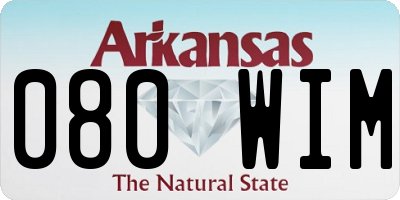 AR license plate 080WIM