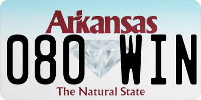 AR license plate 080WIN