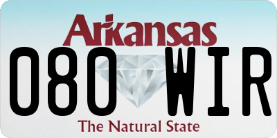 AR license plate 080WIR