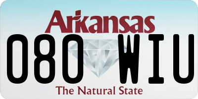 AR license plate 080WIU