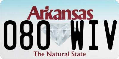 AR license plate 080WIV
